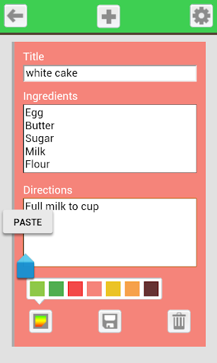 Screenshot of Recipes Organizer