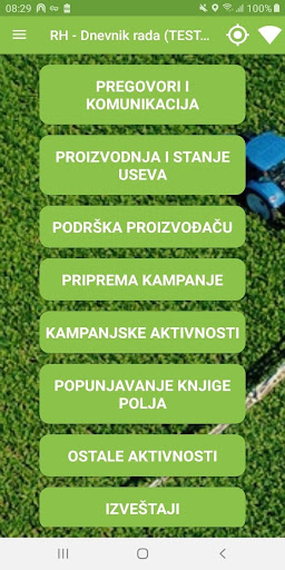 Android application Dnevnik Rada screenshort