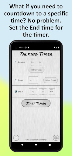 Talking Timer Screen 3