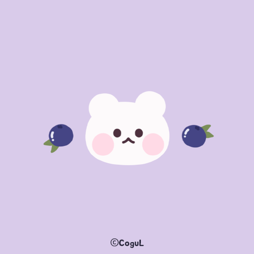 카카오톡 테마 - 과즙 팡팡 꼬미_블루베리 logo