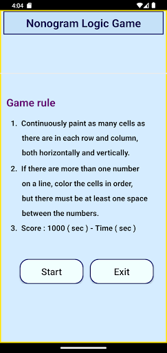 Android application Nonogram Logic Game screenshort