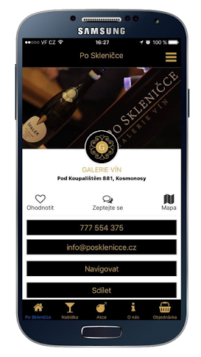 Android application Po Skleničce screenshort