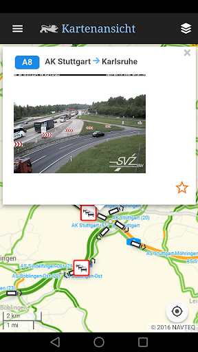 Android application VerkehrsInfo BW screenshort