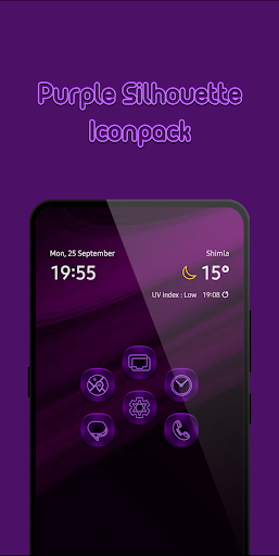 Android application Purple Silhouette Icon Pack screenshort