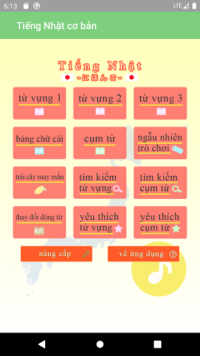 Android application Tiếng Nhật -người mới bắt đầu- screenshort