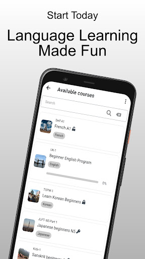 Android application learnlanguages.store screenshort