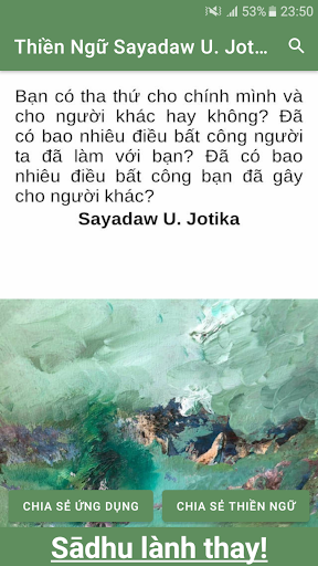 Android application Thiền Ngữ Sayadaw U. Jotika screenshort