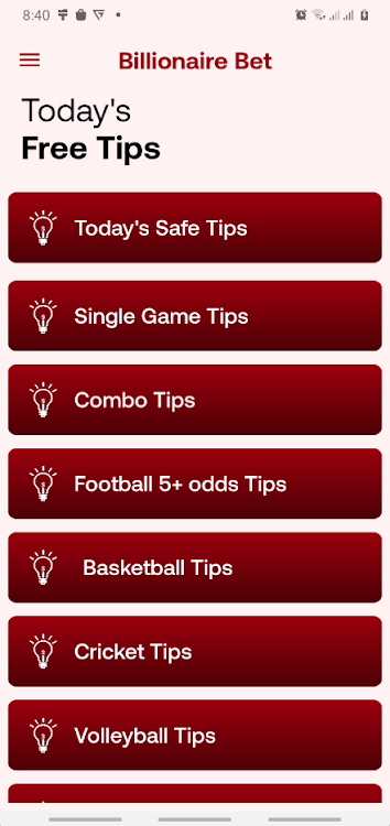 Billionaire Betting Tips - 2.0.4 - (Android)