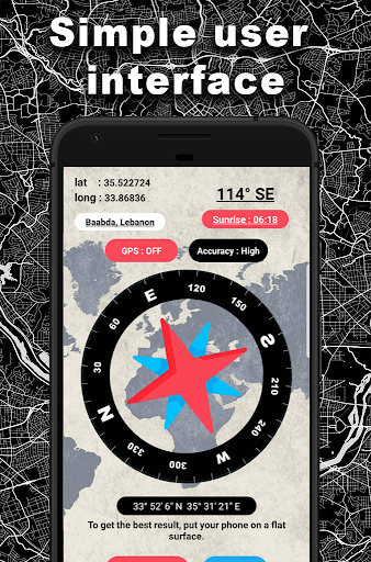 Android application Simple Compass screenshort