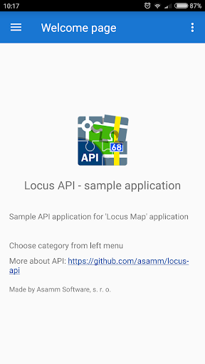 Screenshot of Locus API - Sample Solutions
