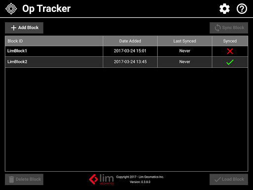 Op Tracker Screen 2