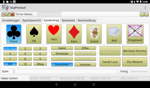 SkatProtokoll Screen 3