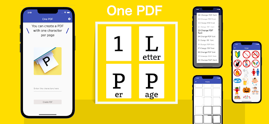 One PDF / 1 letter per page