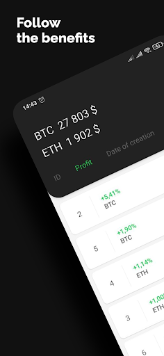 Android application Cryptocurrency Investment screenshort