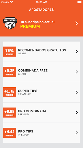 Android application Apostadores - Pálpites y pronó screenshort