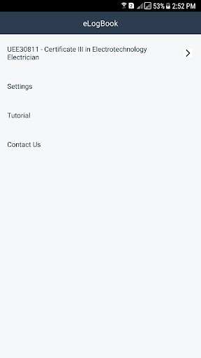 eLogBook Screen 2