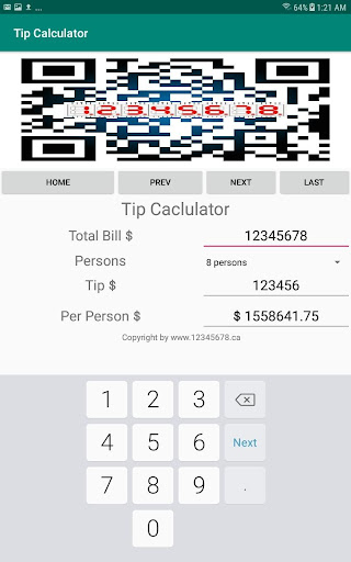 Tip Calculator Screen 2