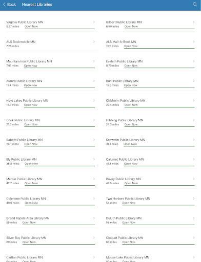 Screenshot of Arrowhead Library System MN