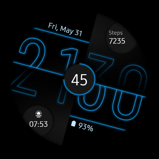 Ne001 neon digital watch face Download on Windows