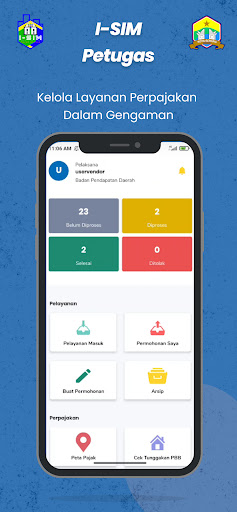 Android application I-SIM PETUGAS screenshort