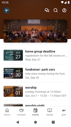 edges church app Screen 3