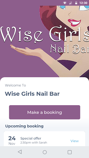 Android application Wise Girls Nail Bar screenshort
