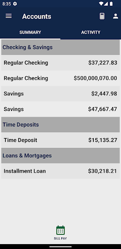 Bank of Grandin Mobile Screen 3