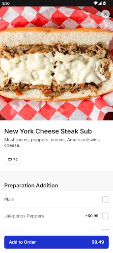 Monks Cheesesteaks Screen 3
