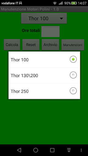 Android application Manutenzione Motori Polini screenshort