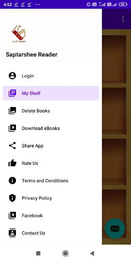 Android application Saptarshee eBook Reader screenshort