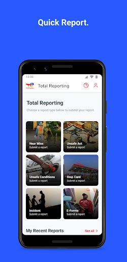 TotalEnergies Reporting App Screen 2