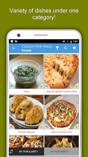 Screenshot of Calcium Rich Food Recipes