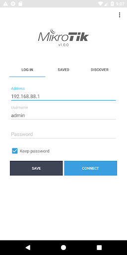 Android application MikroTik Pro screenshort