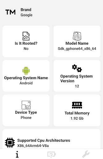 Device information Screen 3