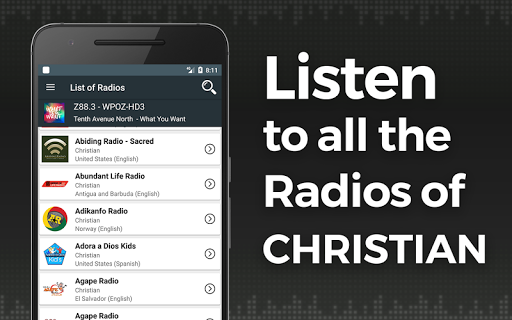 Android application Christian Music Radio screenshort