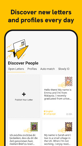 Screenshot of Slowly: Make Global Friends