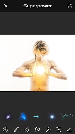 Android application Superpower Photo Effects screenshort