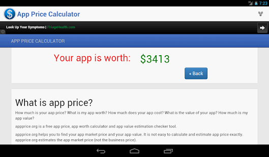 App Price Calculator Screenshot