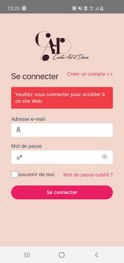 Android application Centre Art et Danse screenshort