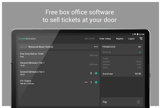Android application Ticket Division Box Office screenshort
