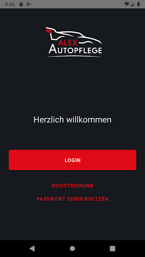 Android application ALEX AUTOPFLEGE screenshort