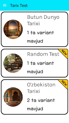 Tarix Test Screen 2