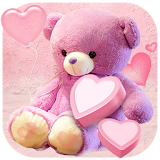 Pink cute bear wallpaper icon