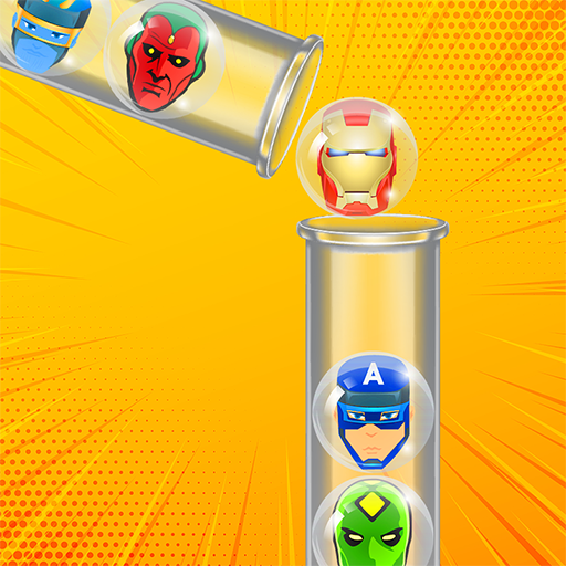 Superhero Sort Puzzle Game