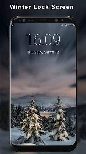 Android application Winter Pattern Lock Screen screenshort