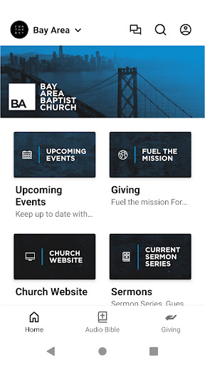 Android application Bay Area Baptist Church screenshort