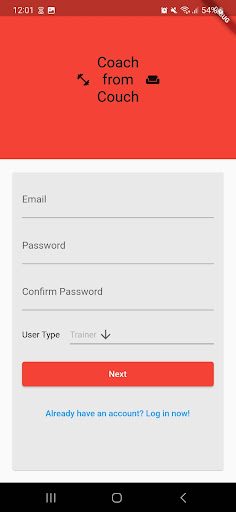 Android application CoachFromCouch screenshort