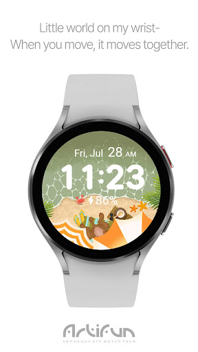 Android application artifun.beach.watchface screenshort