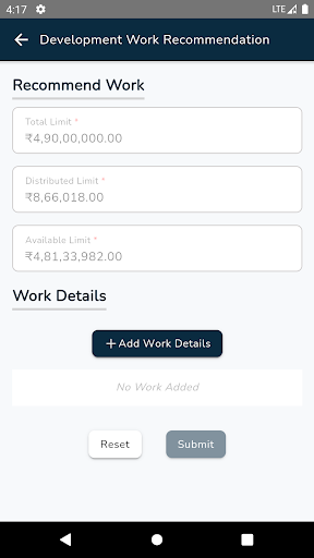 Android application MPLADS-eSAKSHI screenshort