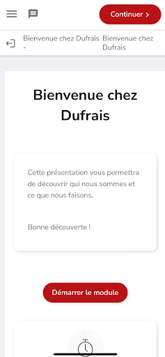 Campus Dufrais LMS Screen 2